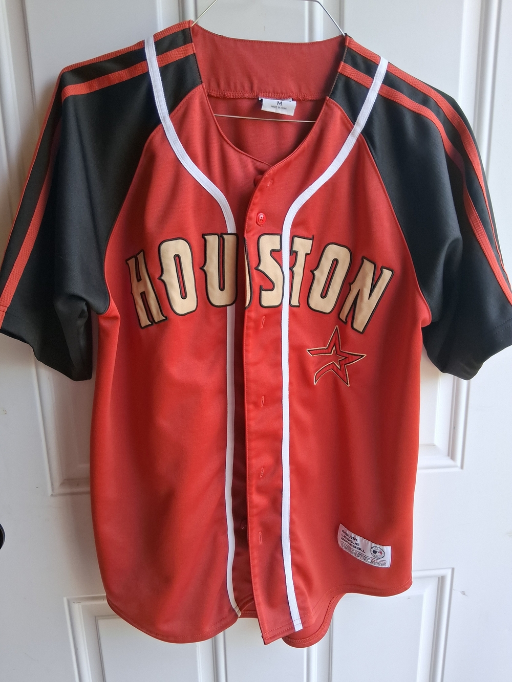 Houston Astros Baseball Jersey in Red and Black